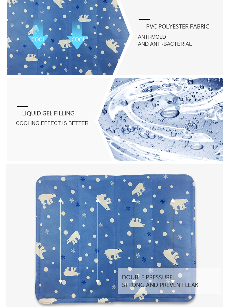 High Quality Waterproof Scratch Resistant Dog Cooling Pad Cool Gel Sleeping Mat Soft Dog Ice Mattress Suitable for All Pets