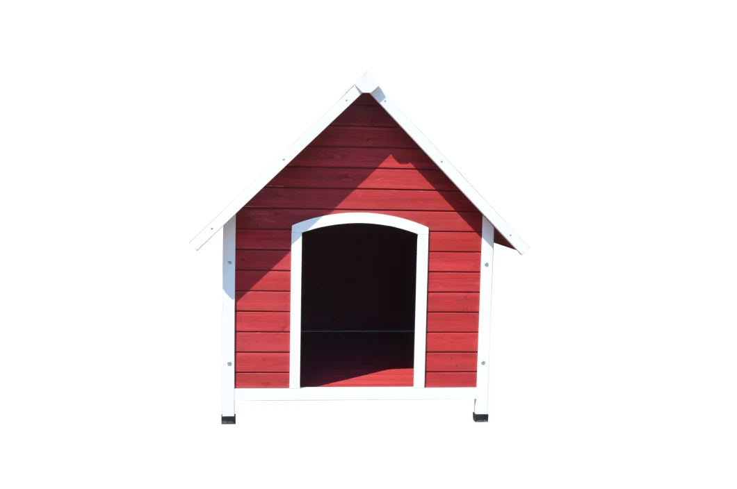 Red Color Large Wooden Dog Kennel