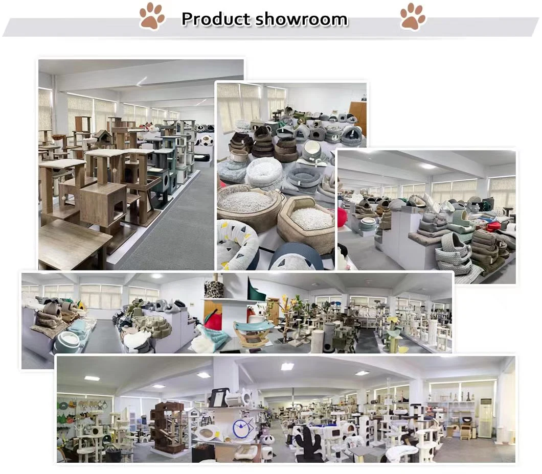 ISO RoHS Customized Wholesale Two Layer Folding Pet Product Cat Tower with Mattress Bed and Pet Bed as Pet accessory