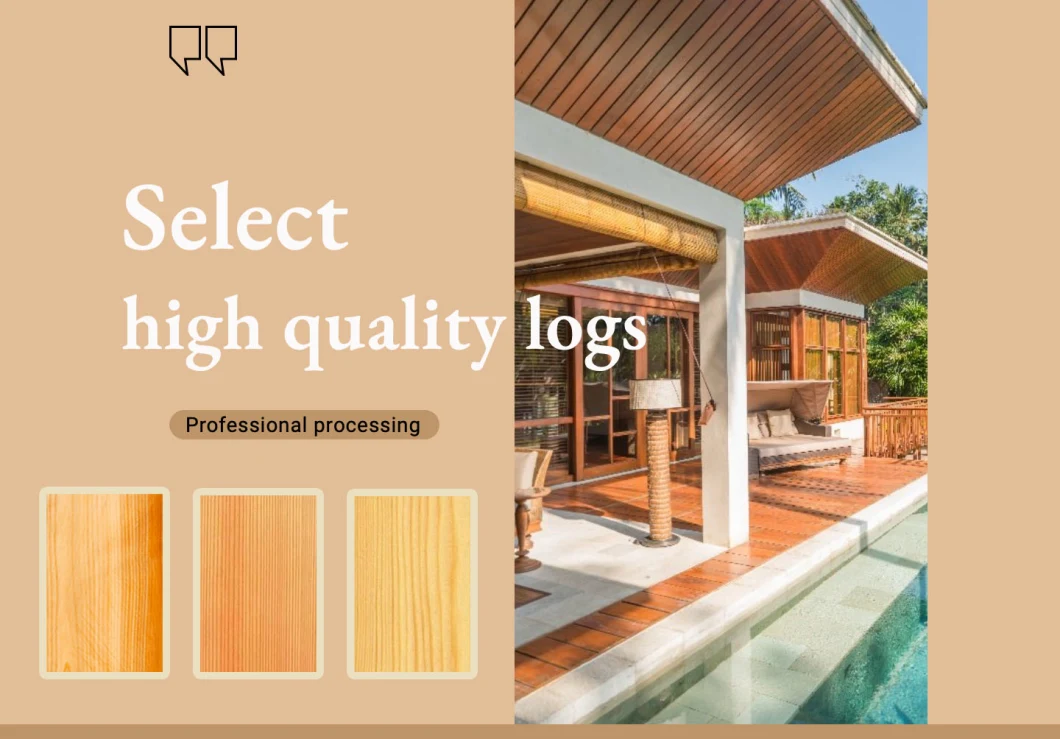 Anticorrosive Solid Wood for Outdoor Platforms, Roads, Gardens Villas Gardens Hotels Swimming Pools